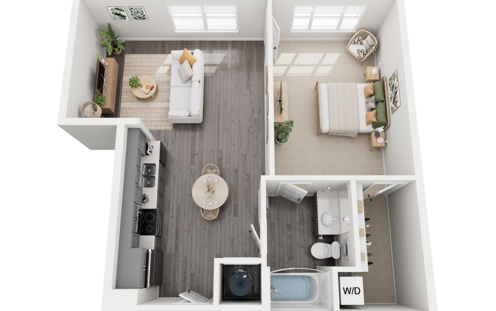 1B.6 - 1 bedroom floorplan layout with 1 bathroom and 822 - 910 square feet 1B.6 - 1 bedroom floorplan layout with 1 bathroom and 822 - 910 square feet